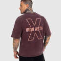 Férfi póló Iron Aesthetics X Washed, burgundy