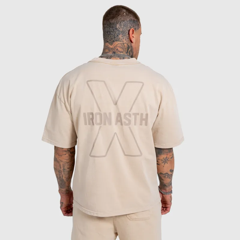 Férfi szett Iron Aesthetics X Washed, bézs-6