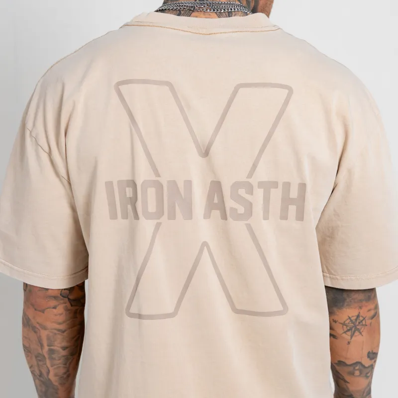 Férfi szett Iron Aesthetics X Washed, bézs-8