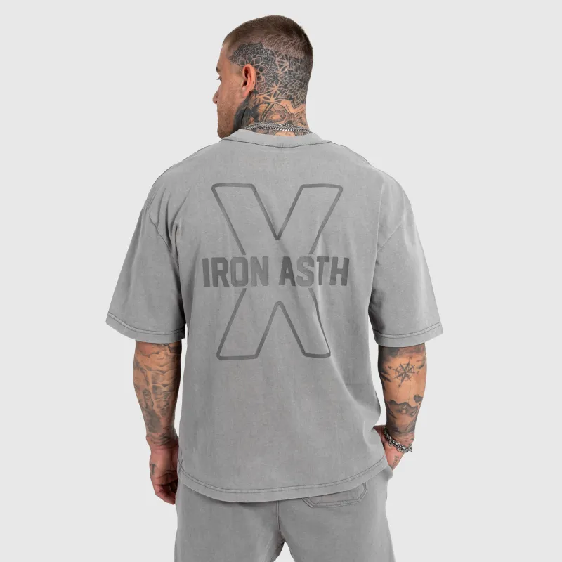Férfi szett Iron Aesthetics X Washed, szürke-9