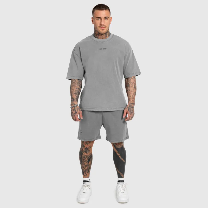 Férfi szett Iron Aesthetics X Washed, szürke-2
