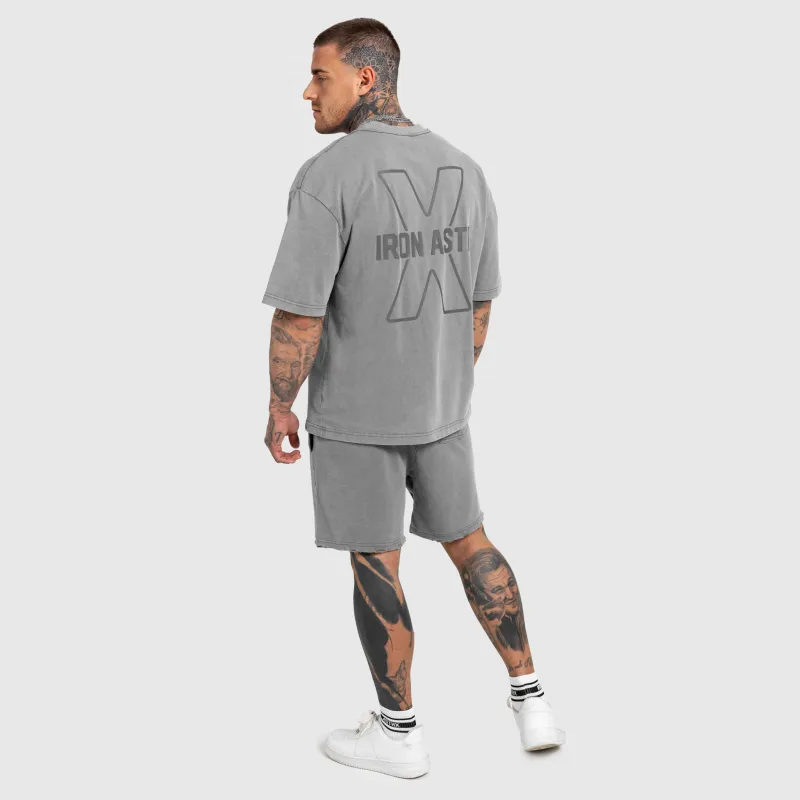 Férfi szett Iron Aesthetics X Washed, szürke-1