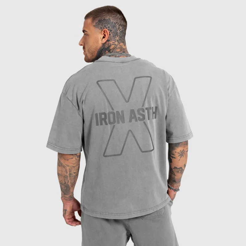 Férfi szett Iron Aesthetics X Washed, szürke-6