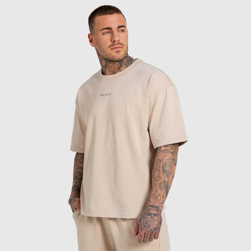 Férfi szett Iron Aesthetics X Washed, bézs-5