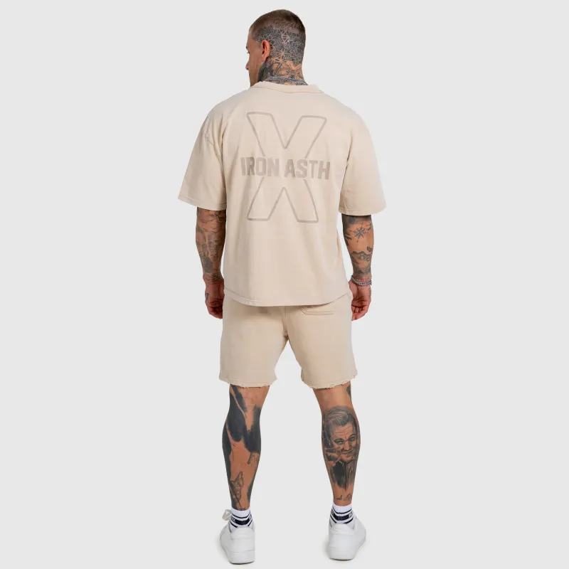 Férfi szett Iron Aesthetics X Washed, bézs-2