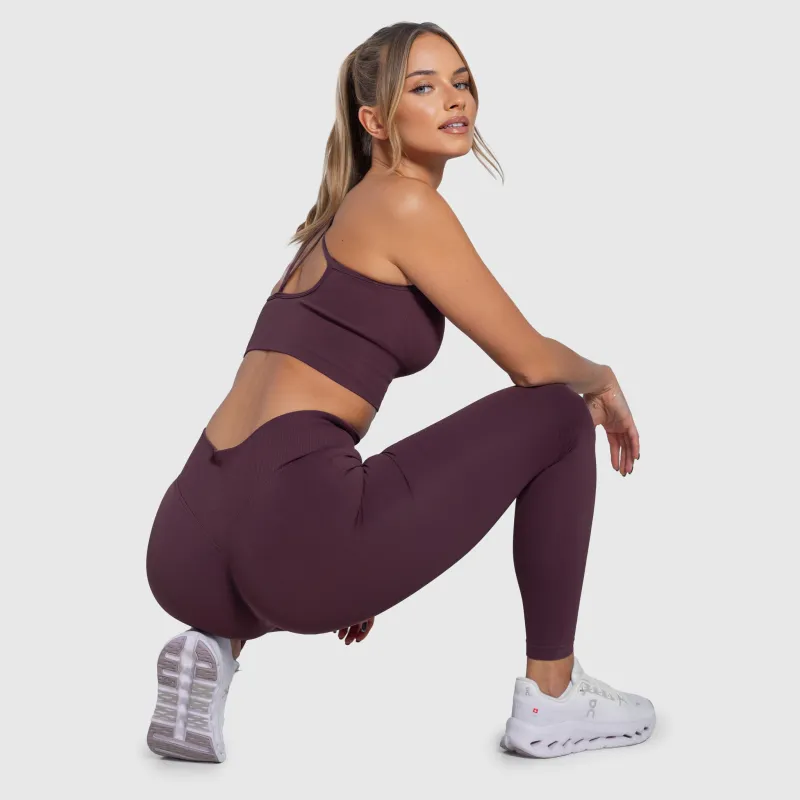 Női leggings Iron Aesthetics Ultimate, plum-5