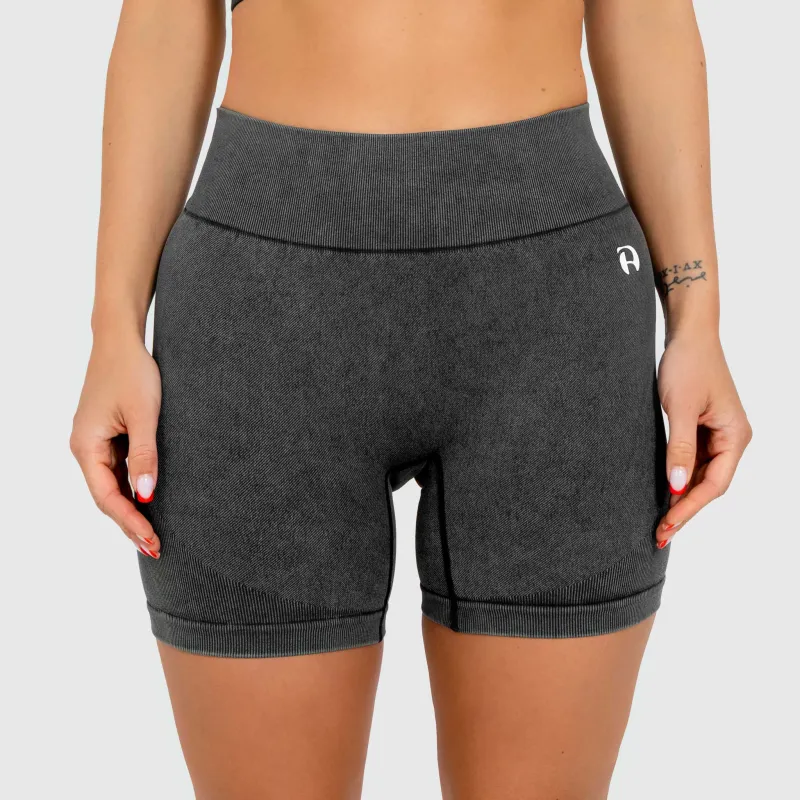 Női rövidnadrág Iron Aesthetics Faded, washed black-4