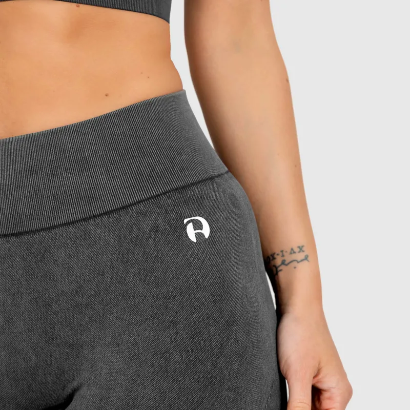 Női rövidnadrág Iron Aesthetics Faded, washed black-3
