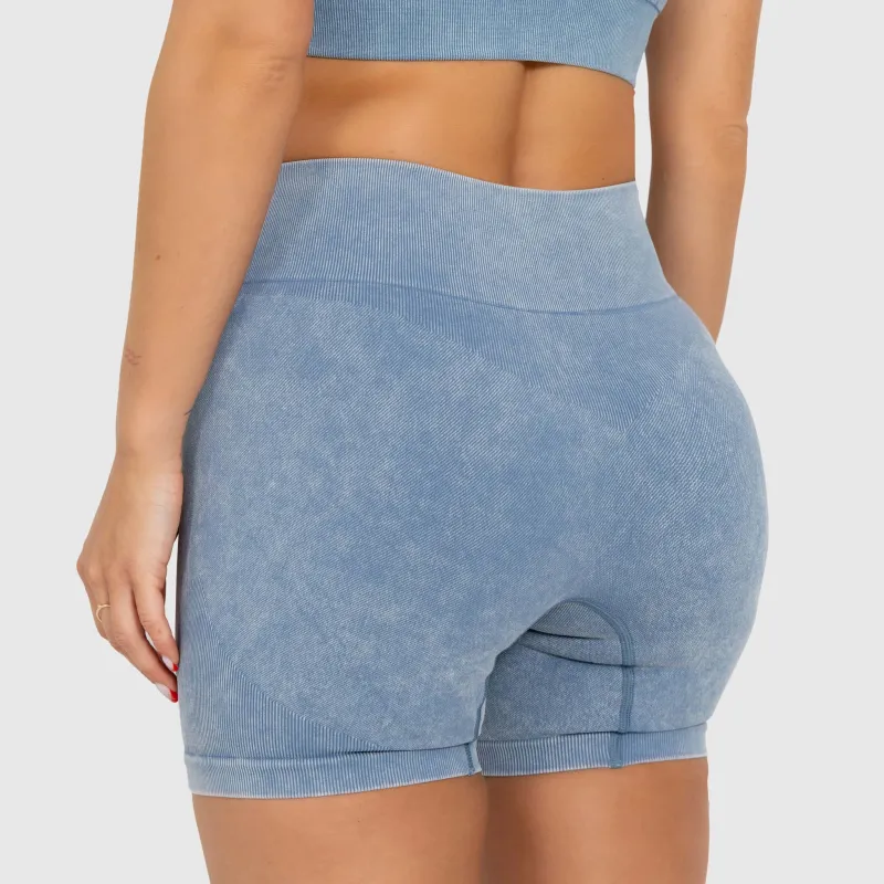 Női rövidnadrág Iron Aesthetics Faded, washed blue-5