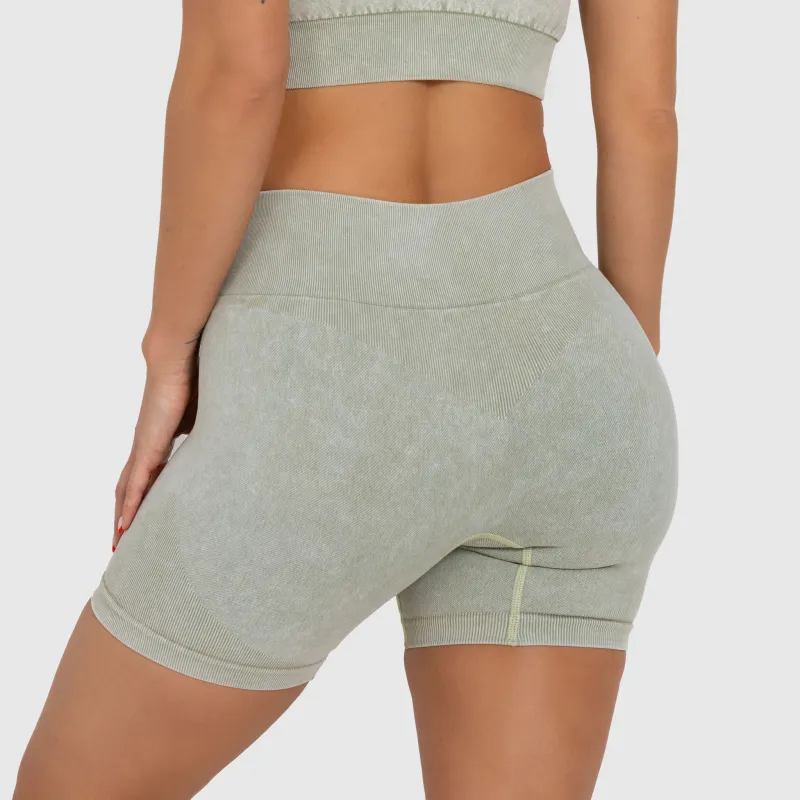 Női rövidnadrág Iron Aesthetics Faded, washed green-6