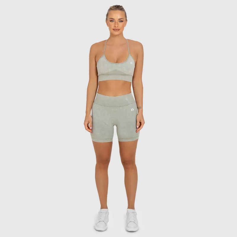 Női rövidnadrág Iron Aesthetics Faded, washed green-8