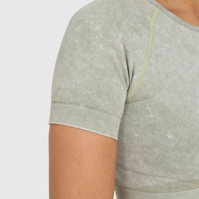 Női crop top Iron Aesthetics Faded, washed green-4