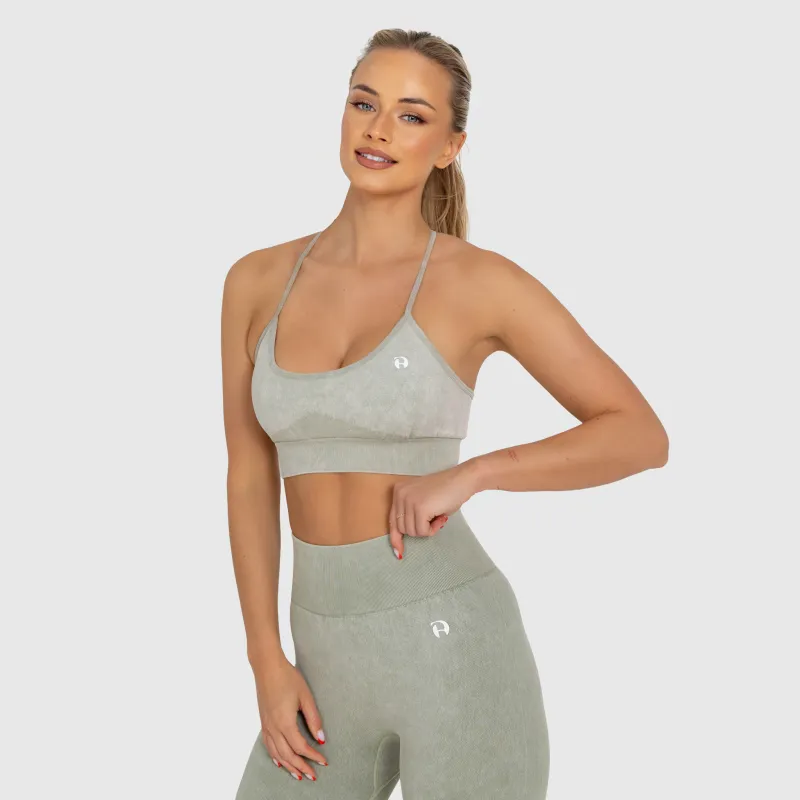 Női melltartó Iron Aesthetics Faded, washed green-1