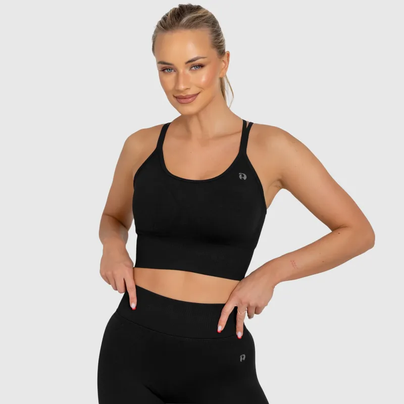 Női sportmelltartó Iron Aesthetics Ultimate, fekete-1