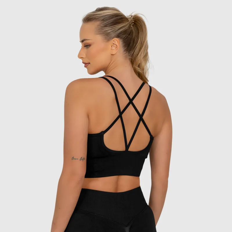 Női sportmelltartó Iron Aesthetics Ultimate, fekete-2