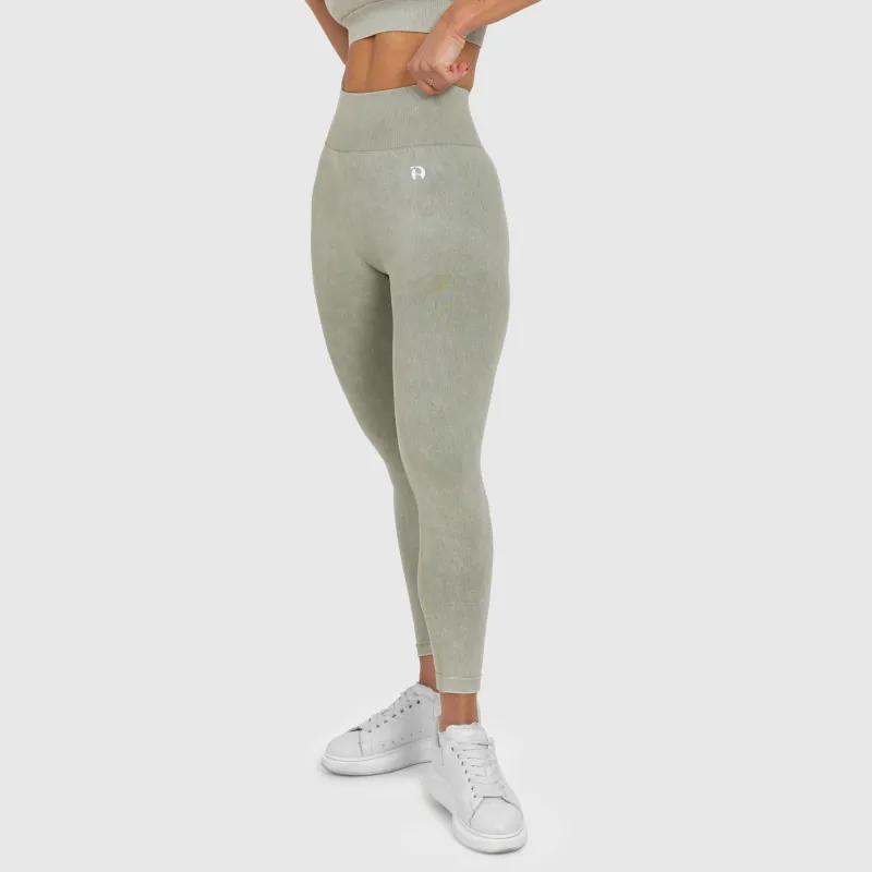 Női leggings Iron Aesthetics Faded, washed green-8