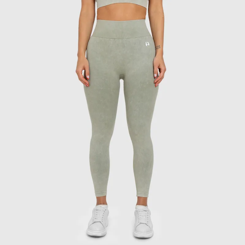 Női leggings Iron Aesthetics Faded, washed green-7