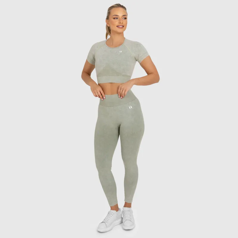 Női leggings Iron Aesthetics Faded, washed green-5