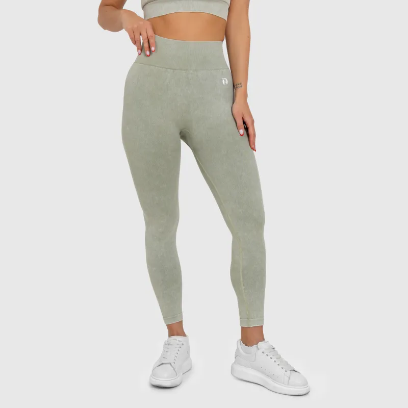 Női leggings Iron Aesthetics Faded, washed green-1