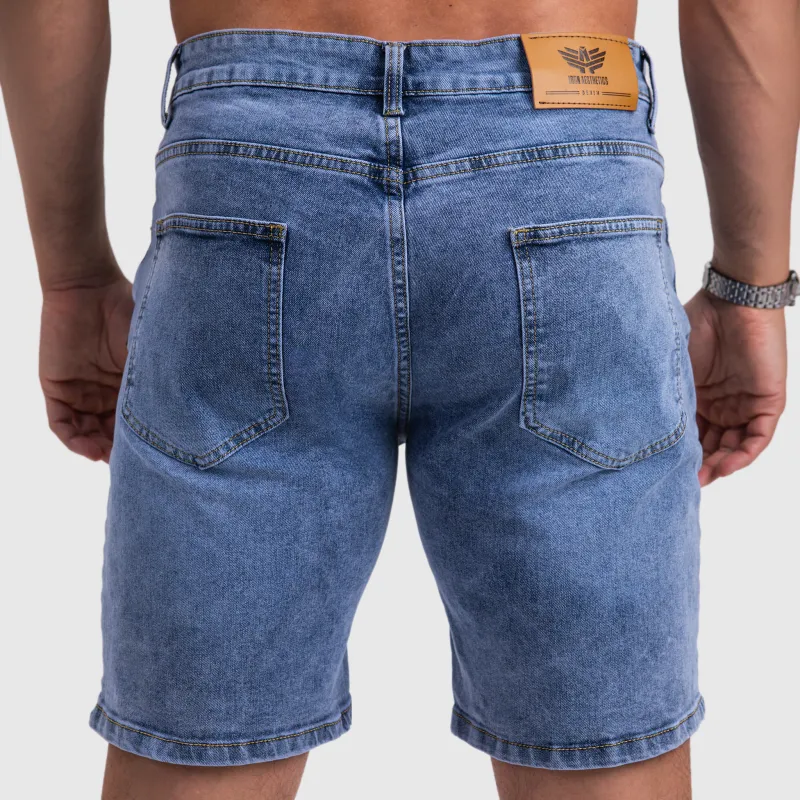Férfi farmer rövidnadrág Iron Aesthetics Denim Stretch, kék-6