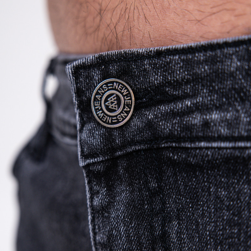 Férfi farmer rövidnadrág Iron Aesthetics Denim Stretch, fekete · záber 7