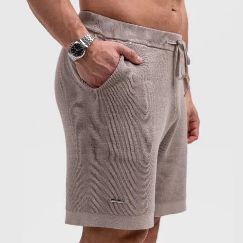 Férfi kötött rövidnadrág Iron Aesthetics Vibe, bézs