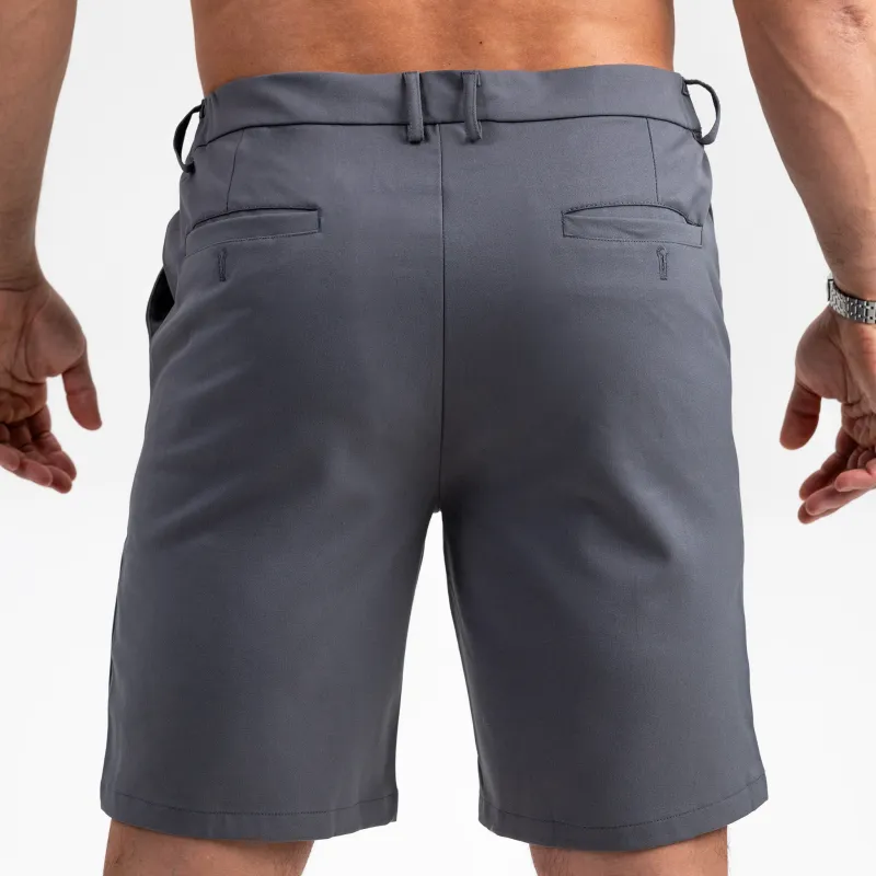 Férfi rövidnadrág Iron Aesthetics Chino Flex, szürke-4