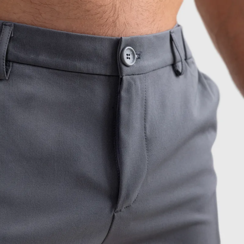 Férfi rövidnadrág Iron Aesthetics Chino Flex, szürke-6