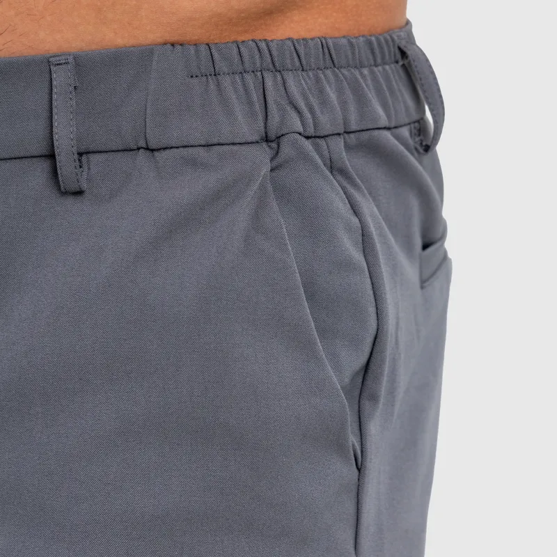 Férfi rövidnadrág Iron Aesthetics Chino Flex, szürke-7