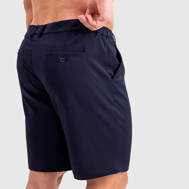 Férfi rövidnadrág Iron Aesthetics Chino Flex, navy-4