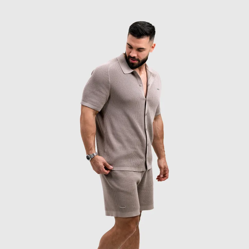 Férfi kötött szett Iron Aesthetics Vibe, bézs-5