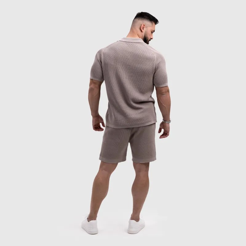 Férfi kötött szett Iron Aesthetics Vibe, bézs-17