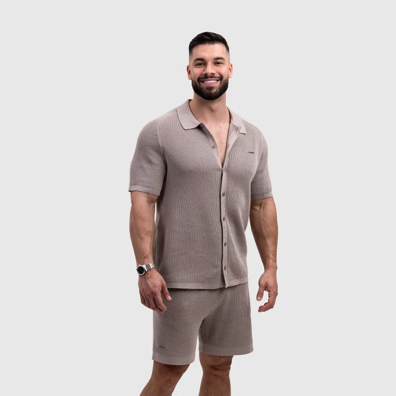 Férfi kötött szett Iron Aesthetics Vibe, bézs-4