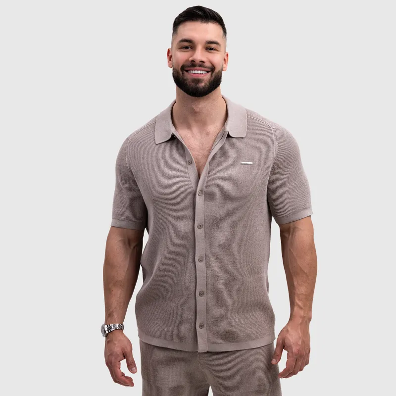 Férfi kötött szett Iron Aesthetics Vibe, bézs-3