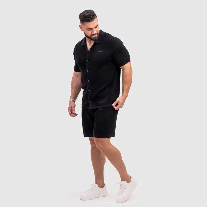 Férfi kötött szett Iron Aesthetics Vibe, fekete-10
