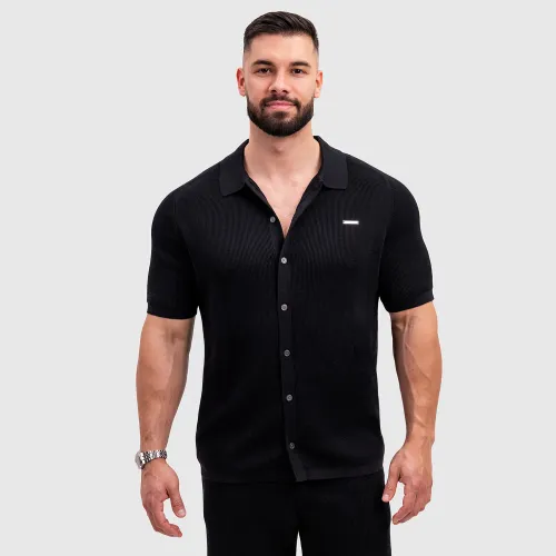 Férfi kötött ing Iron Aesthetics Vibe, fekete