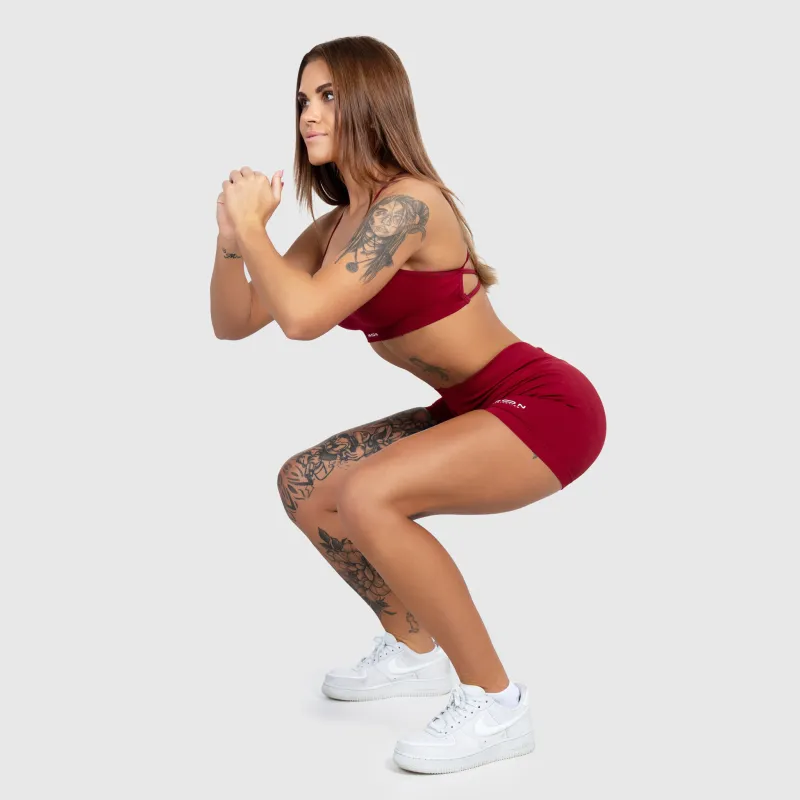 Sportos rövidnadrág Iron Aesthetics Shape, bordó-11