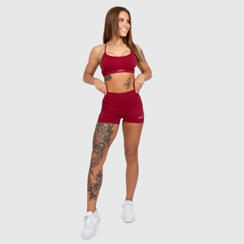 Sportos rövidnadrág Iron Aesthetics Shape, bordó-12