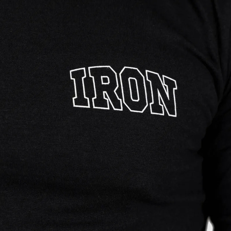 Férfi hosszú ujjú póló Iron Aesthetics Campus, fekete-4