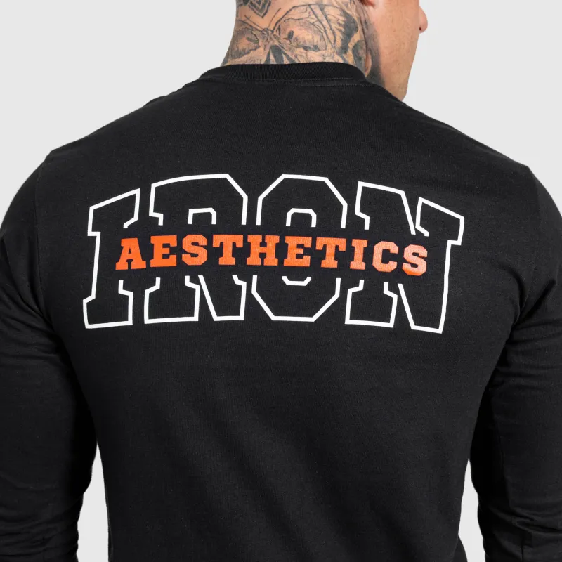 Férfi hosszú ujjú póló Iron Aesthetics Campus, fekete-6