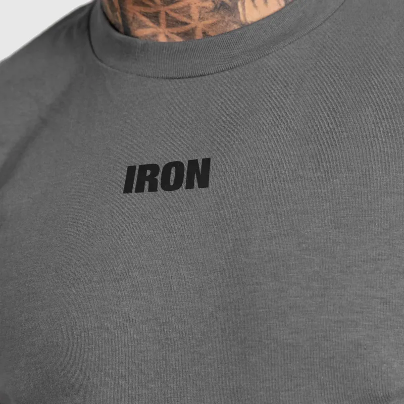 Férfi póló Iron Aesthetics Reflect, sötétszürke-4
