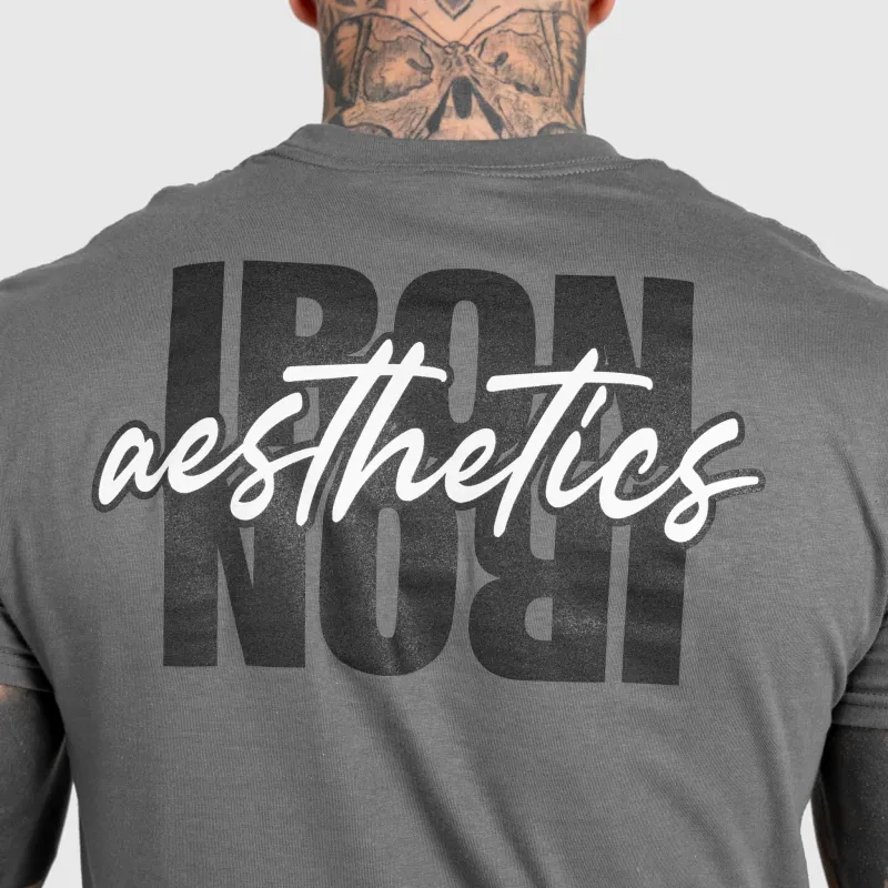 Férfi póló Iron Aesthetics Reflect, sötétszürke-5