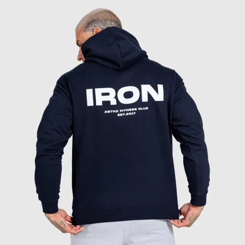 Férfi kapucnis pulcsi Iron Aesthetics Club Hoodie, navy