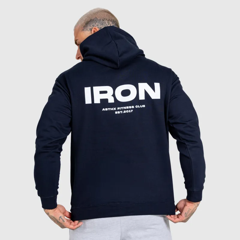 Férfi kapucnis pulcsi Iron Aesthetics Club Hoodie, navy-2