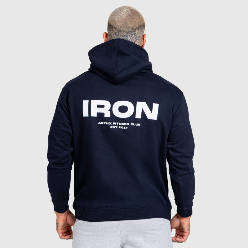 Férfi kapucnis pulcsi Iron Aesthetics Club Hoodie, navy · záber 8