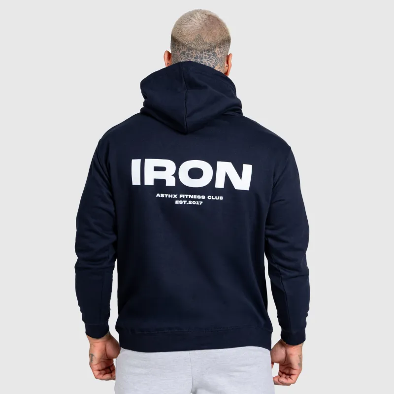 Férfi kapucnis pulcsi Iron Aesthetics Club Hoodie, navy-8