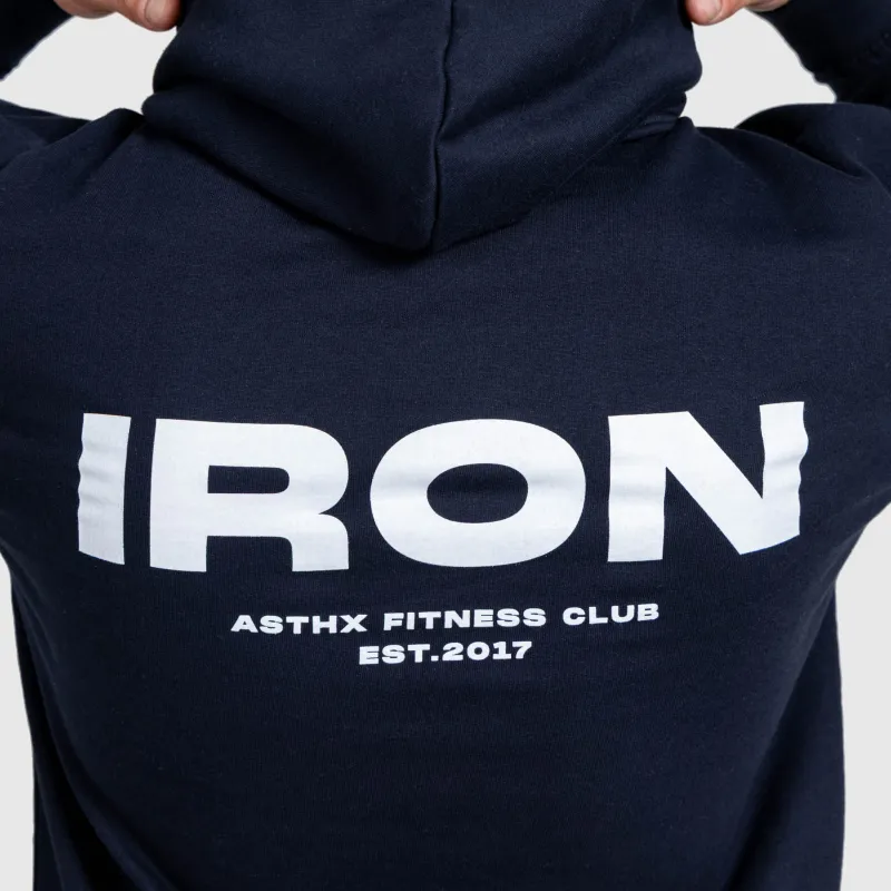Férfi kapucnis pulcsi Iron Aesthetics Club Hoodie, navy-7