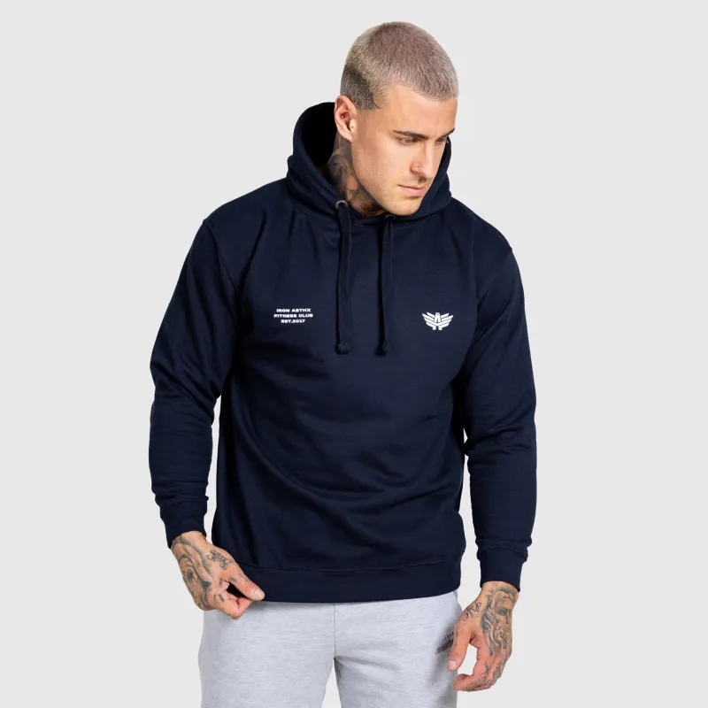 Férfi kapucnis pulcsi Iron Aesthetics Club Hoodie, navy-5