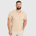 Férfi póló Iron Aesthetics Polo Knit, bézs