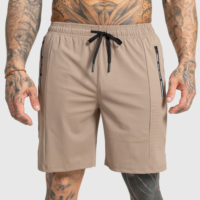 Férfi sportos short Iron Aesthetics Aero, barna-3